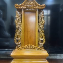 Bài Vị Khắc Phượng Vàng Gỗ Long Não, Cao 30cm (Chưa Khắc Chữ) 3 IMG 9835