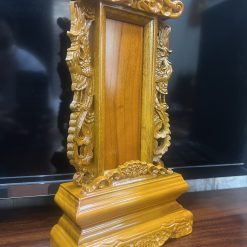 Bài Vị Khắc Phượng Vàng Gỗ Long Não, Cao 30cm (Chưa Khắc Chữ) 4 IMG 9836