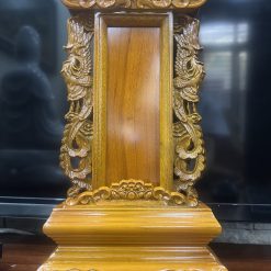 Bài Vị Khắc Phượng Vàng Gỗ Long Não, Cao 30cm (Chưa Khắc Chữ) 6 IMG 9838