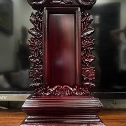 Bài Vị Khắc Sen Nâu Gỗ Long Não, Cao 30cm (Chưa Khắc Chữ) 3 bai vi khac sen nau go long nao cao 30cm chua khac chu 3 1
