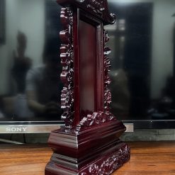Bài Vị Khắc Sen Nâu Gỗ Long Não, Cao 30cm (Chưa Khắc Chữ) 4 bai vi khac sen nau go long nao cao 30cm chua khac chu 4 1
