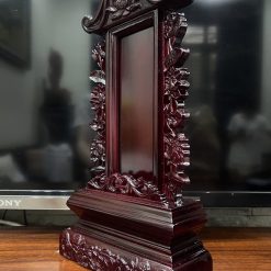 Bài Vị Khắc Sen Nâu Gỗ Long Não, Cao 30cm (Chưa Khắc Chữ) 8 bai vi khac sen nau go long nao cao 30cm chua khac chu 8 1