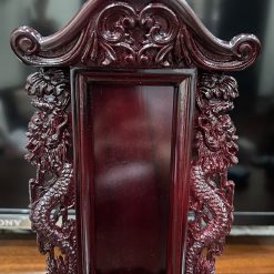 Bài Vị Viền Khắc Rồng Nâu Gỗ Long Não, Cao 30cm (Chưa Khắc Chữ) 9 bai vi vien khac rong nau go long nao chua khac chu cao 30cm 9