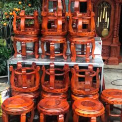 Đôn gỗ tròn gỗ hương 30x30 cm