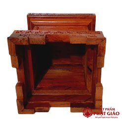 Ghế Đôn Gỗ Vuông Chạm Khắc Hoa Sen Bằng Gỗ Hương 3 Ghế đôn gỗ vuông chạm khắc hoa sen bằng gỗ hương