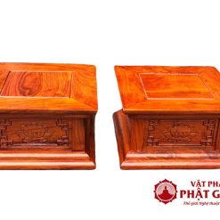 Đôn gỗ hương hoa sen 30x30 cm cao 16 cm