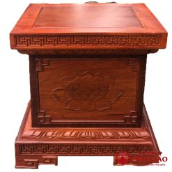 Đôn gỗ hương hoa sen 30x30 cm cao 30 cm