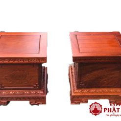 Đôn gỗ hương hoa sen 30x30 cm cao 30 cm