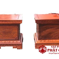 Đôn gỗ hương hoa sen 30x30 cm cao 30 cm