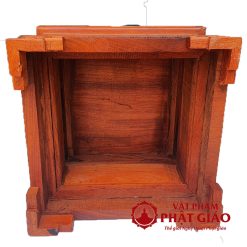 Đôn gỗ hương hoa sen cùng đôi chim hạc 30x30 cm cao 20 cm