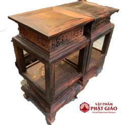 Đôn gỗ vuông bằng gỗ trắc cao cấp kích thước 30x30 cm cao 60 cm