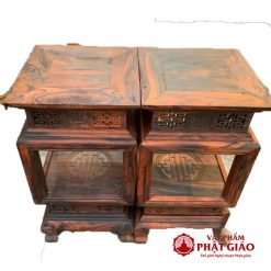 Đôn gỗ vuông bằng gỗ trắc cao cấp kích thước 30x30 cm cao 60 cm