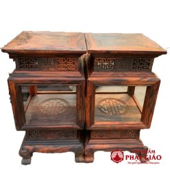 Đôn gỗ vuông bằng gỗ trắc cao cấp kích thước 30x30 cm cao 60 cm