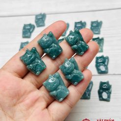 Mặt Dây Chuyền Lam Ngọc Mèo Thần Tài 4 mat day chuyen lam ngoc meo than tai 1 1