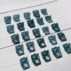 Mặt Dây Chuyền Lam Ngọc Mèo Thần Tài 2 mat day chuyen lam ngoc meo than tai 2