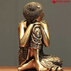 tuong phat thich ca ngoi an nhien composite cao 34cm 1