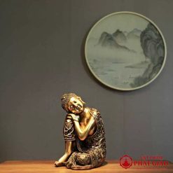 tuong phat thich ca ngoi an nhien composite cao 34cm