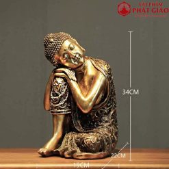 tuong phat thich ca ngoi an nhien composite cao 34cm 6