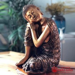 tuong phat thich ca ngoi an nhien composite cao 34cm 9