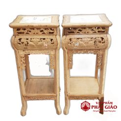 Đôn gỗ vuông bằng gỗ gụ cao cấp kích thước 38x38 cm cao 85 cm