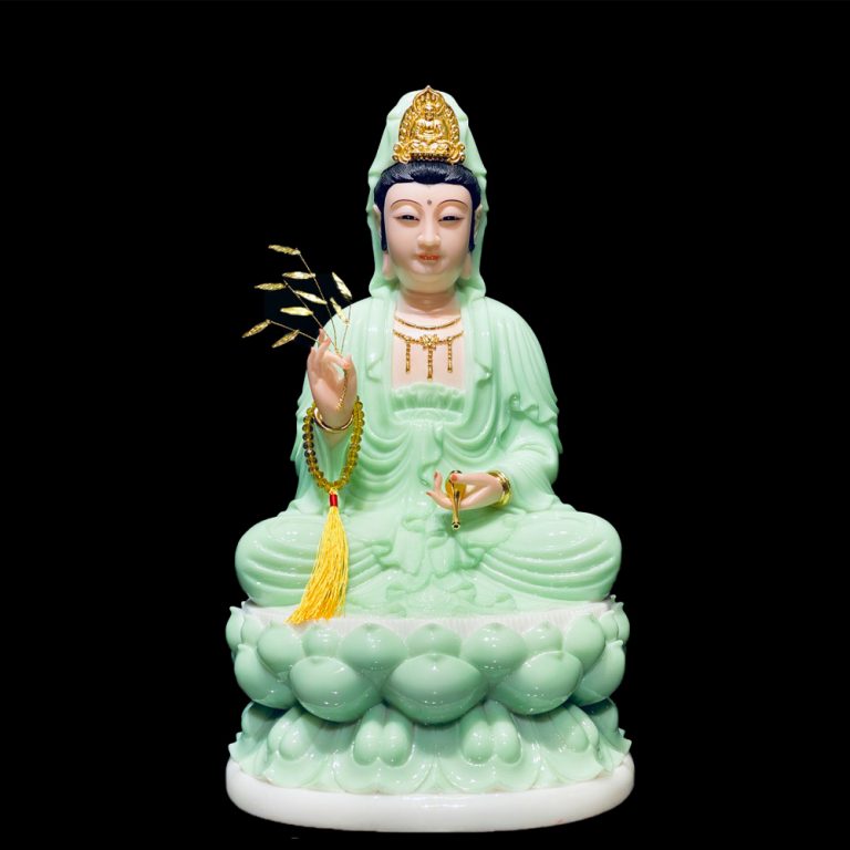 Những mẫu tượng Quan Âm Bồ Tát đẹp nhất hiện nay 19 Tuong Phat Quan Am Toa Dai Sen Bot Da Xanh Ngoc Cao tu 30cm 65cm 0003 Layer 3 768x768 1