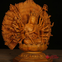 Tượng Thiên Thủ Thiên Nhãn Bồ Tát Gỗ Long Não Cao Cấp, Cao 48cm 1 1 1
