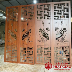 Vách Bình Phong Bông Sen, Kích Thước 50x180cm 3 3 4