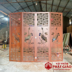 Vách Bình Phong Bông Sen, Kích Thước 50x180cm 4 4 4