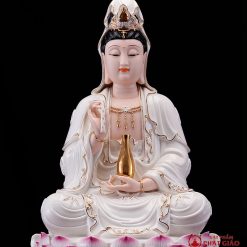 Tượng Phật Bà Quan Âm Sứ Trắng Tọa Đài Sen Hồng Cao 30cm, 35cm, 40cm, 45cm 2 O1CN01soWJHQ2JXS5xSxe99 4200579431 0 cib
