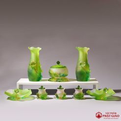 bo do tho 8 mon chat lieu thuy tinh luu ly mau xanh la 13