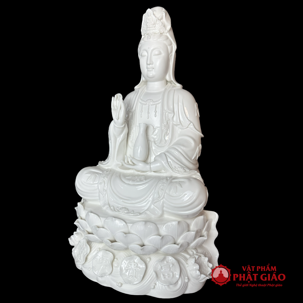 Tượng Phật Bà Quan Âm Sứ Trắng Cao 30cm, 35cm, 40cm, 45cm 7 Tượng Phật Bà Quan Âm Sứ Trắng Cao 30cm, 35cm, 40cm, 45cm - Ảnh 7