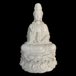 Tượng Phật Bà Quan Âm Sứ Trắng Cao 30cm, 35cm, 40cm, 45cm