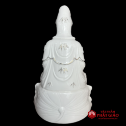 Tượng Phật Bà Quan Âm Sứ Trắng Tọa Đài Sen Hồng Cao 30cm, 35cm, 40cm, 45cm 9 Tượng Phật Bà Quan Âm Sứ Trắng Tọa Đài Sen Hồng Cao 30cm, 35cm, 40cm, 45cm - Ảnh 5