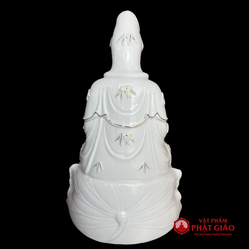 Tượng Phật Bà Quan Âm Sứ Trắng Tọa Đài Sen Hồng Cao 30cm, 35cm, 40cm, 45cm 5 Tượng Phật Bà Quan Âm Sứ Trắng Tọa Đài Sen Hồng Cao 30cm, 35cm, 40cm, 45cm - Ảnh 5