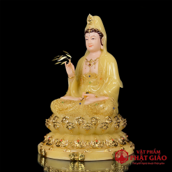 Tượng Quan Thế Âm Bồ Tát Thạch Anh Viền Vàng Cao 30cm, 40cm, 48cm 2 tuong quan the am bo tat thach anh vien vang cao 30cm 40cm 48cm 3