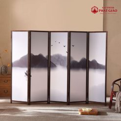 Vách Ngăn Phòng Thờ Gỗ, Khung Tranh Thủy Mặc, 50x180cm 1 vach ngan phong tho go khung tranh thuy mac 50x180cm 1