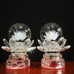 Đèn Quả Cầu Hoa Sen Thân Hoa Sen Pha Lê 11cm 1 1 14