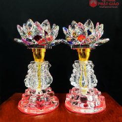 Đèn Hoa Sen Pha Lê Nấc Vàng, Chim Công 1 Nấc 18cm 1 1 16