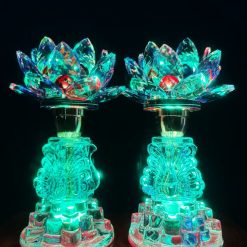 Đèn Hoa Sen Pha Lê Nấc Vàng, Chim Công 1 Nấc 18cm 9 10 5