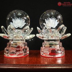 Đèn Quả Cầu Hoa Sen Thân Hoa Sen Pha Lê 11cm 2 2 15