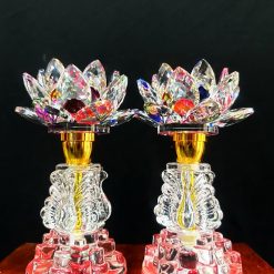 Đèn Hoa Sen Pha Lê Nấc Vàng, Chim Công 1 Nấc 18cm 2 2 17
