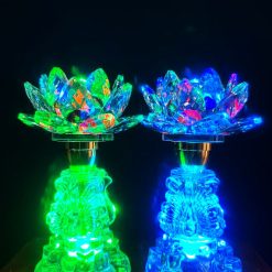 Đèn Hoa Sen Pha Lê Nấc Vàng, Chim Công 1 Nấc 18cm 3 3 17