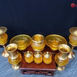 Bộ Đồ Thờ Nhựa Đèn Cao 30cm 8 3 36