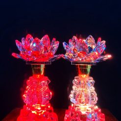 Đèn Hoa Sen Pha Lê Nấc Vàng, Chim Công 1 Nấc 18cm 4 4 18