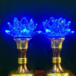 Đèn Pha Lê Hoa Sen Thân Hợp Kim, Cao 24cm 4 4 27