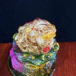 Cóc Ngậm Tiền Thủy Tinh Tài Lộc Cao 13cm 5 5 22