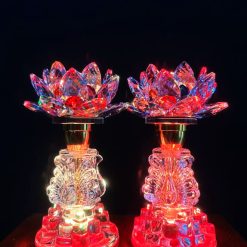 Đèn Hoa Sen Pha Lê Nấc Vàng, Chim Công 1 Nấc 18cm 6 6 11