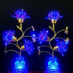 Đèn Pha Lê Hoa Sen Ba Bông, Cao 45cm 7 7 14