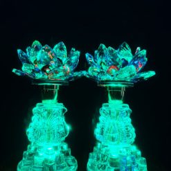 Đèn Hoa Sen Pha Lê Nấc Vàng, Chim Công 1 Nấc 18cm 7 8 8