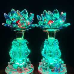 Đèn Hoa Sen Pha Lê Nấc Vàng, Chim Công 1 Nấc 18cm 8 9 4